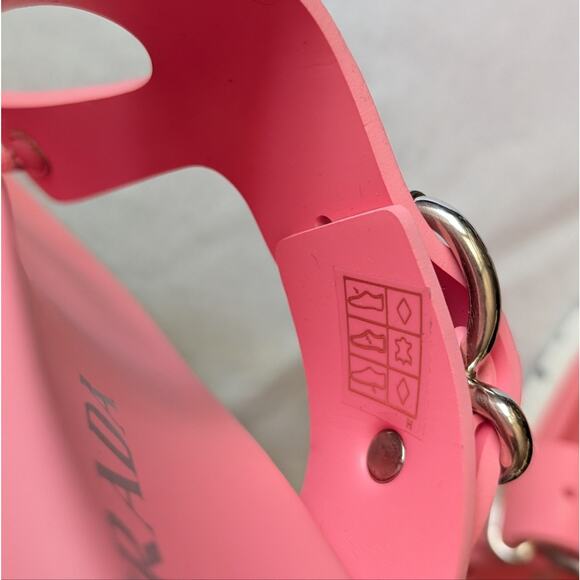 Prada Lug Sole Thong Sandals Flip flops Bubblegum Pink Size 36 US 6 Buckle - Picture 8 of 15